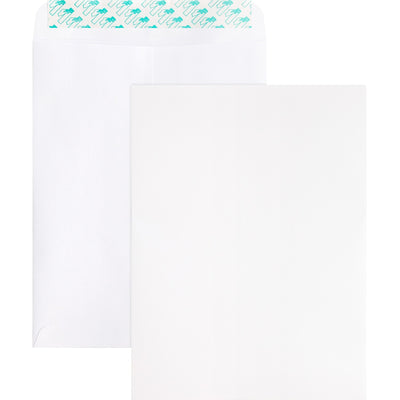 Business Source Self Sealing Catalog Envelope, White, 100 / Box — view 1