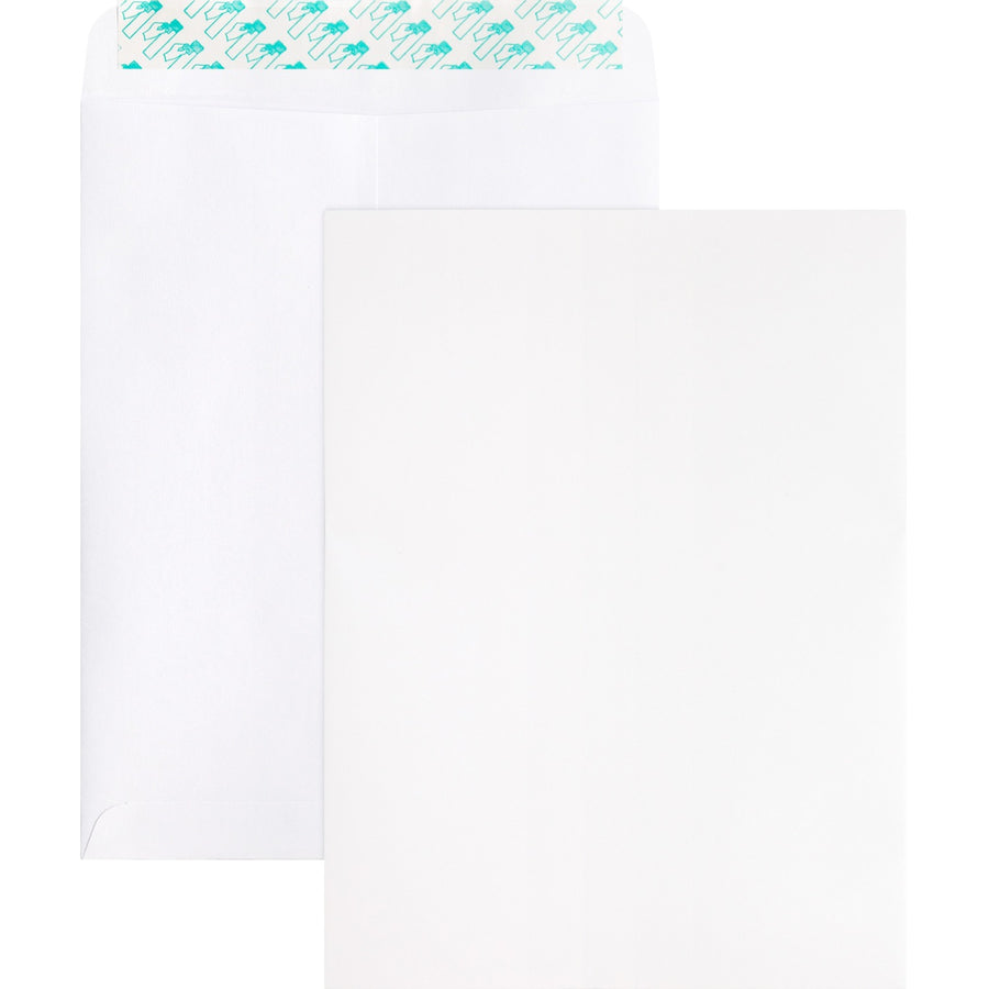 Business Source Self Sealing Catalog Envelope, White, 100 / Box — view 1