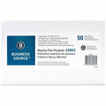 Business Source Straight Tab Cut Legal Recycled File Pocket, Manila, 8 1/2" Width x 14" Length, 50 / Box, BSN65803
