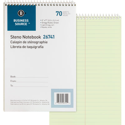 Business Source Steno Notebook, 6" x 9", BSN26741