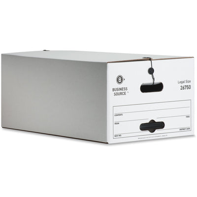 Business Source Light Duty Legal Size Storage Box, White, 12 / Carton — view 1