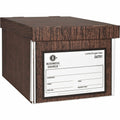 Business Source Economy Medium-duty Storage Boxes, Wood Grain, 12 / Carton, BSN26751