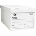 Business Source Lift-off Lid Light Duty Storage Box, White, 12 / Carton, BSN26752