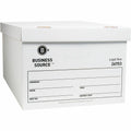 Business Source Lift-off Lid Light Duty Storage Box, White, 12 / Carton, BSN26753