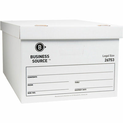 Business Source Lift-off Lid Light Duty Storage Box, White, 12 / Carton — view 1