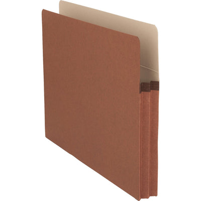 Business Source Straight Tab Cut Letter Recycled File Pocket, Redrope, 8 1/2" Width x 11" Length, 25 / Box — view 1