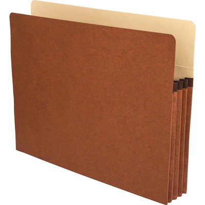Business Source Straight Tab Cut Letter Recycled File Pocket, Redrope, 8 1/2" Width x 11" Length, 25 / Box — view 1