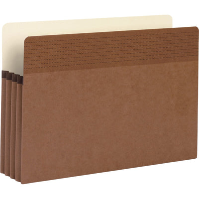 Business Source Straight Tab Cut Legal Recycled File Pocket, Redrope, 8 1/2" Width x 14" Length, 25 / Box — view 1