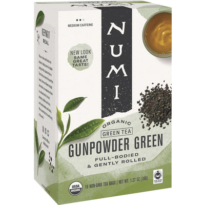 Numi Organic Gunpowder Green Tea Bag, 18 / Box, NUM10109