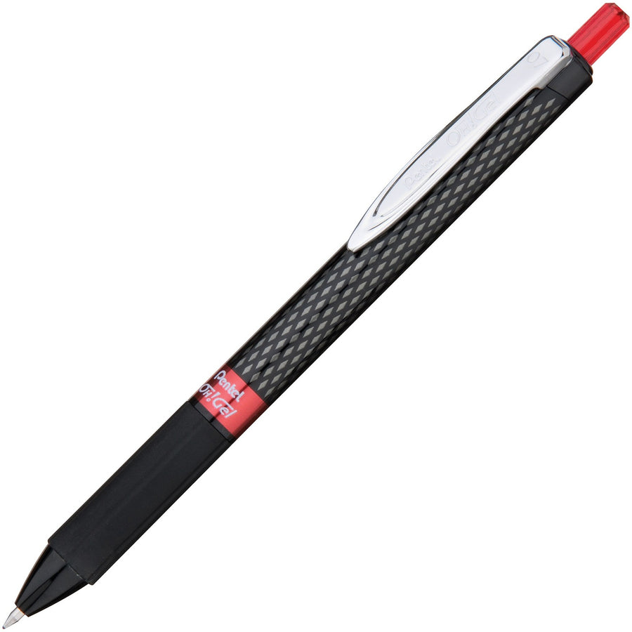 Pentel OH! Medium Point Gel Pens, Oh! Gel, Red, Archival-safe, 1 Dozen, PENK497B