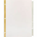 Business Source Tear-resistant Clear Tab Index Dividers, White, 1 Set, BSN16477