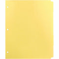 Business Source Mylar-reinforced Plain Tab Indexes, Canary, 1 Box, BSN16480