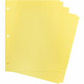 Business Source Mylar-reinforced Plain Tab Indexes, Canary, 1 Box, BSN16480