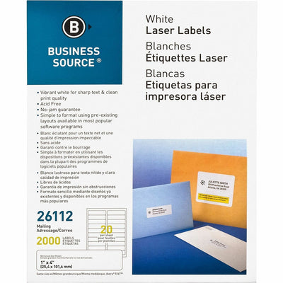 Business Source Bright White Premium-quality Address Labels, 2000 / Pack — view 1