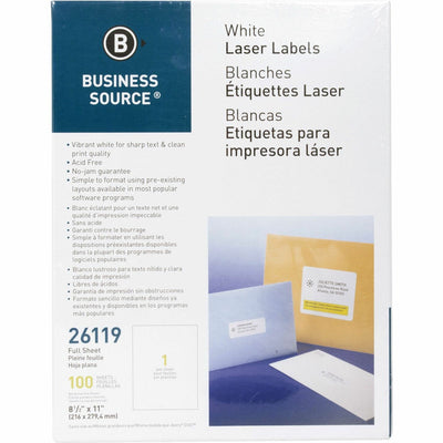 Business Source Address Labels, White, 100 / Pack — view 1
