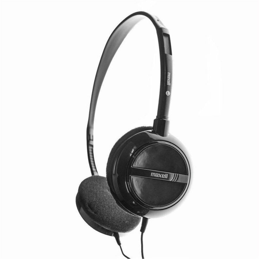 Maxell Lightweight Stereo Headphones, Black, MAX190318