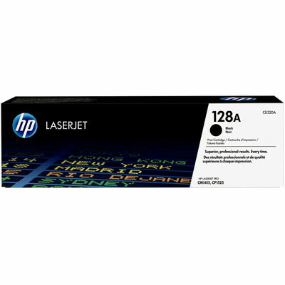 HP 128A (CE320A) Original Standard Yield Laser Toner Cartridge - Single Pack - Black -, HEWCE320A