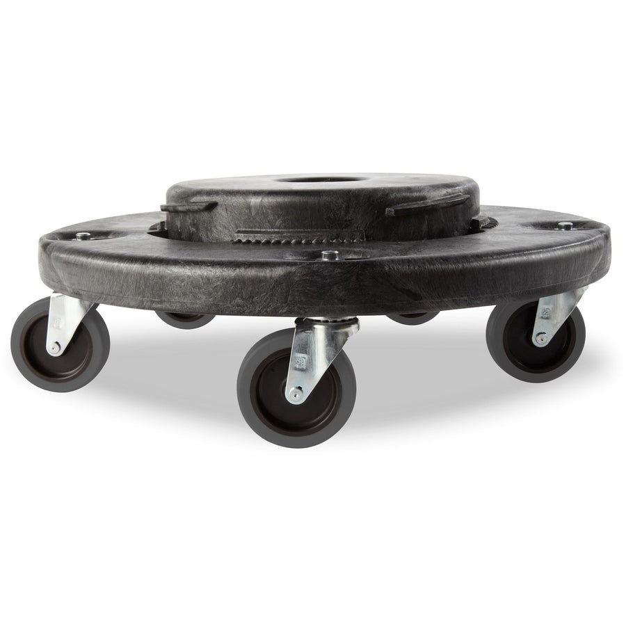 Rubbermaid Commercial Brute Quiet Dolly, Black, Plastic, Swivel, RCP264043BLA