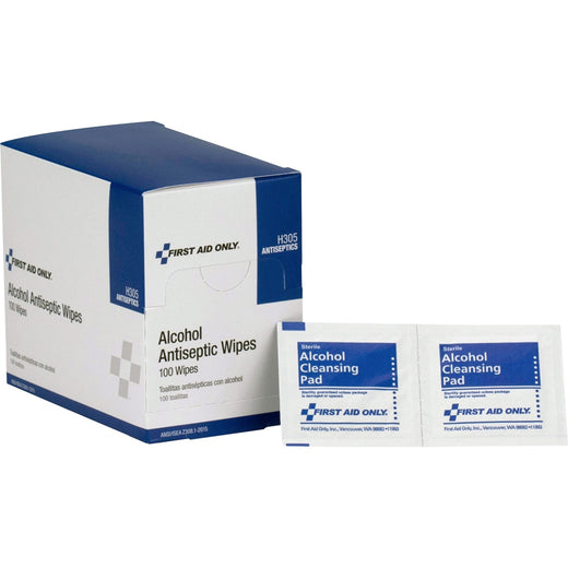 First Aid Only Alcohol Cleansing Pads, 1 Box
