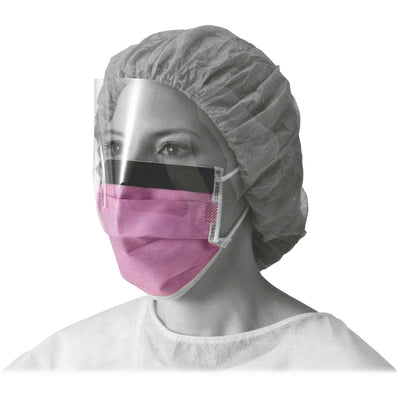 Medline Fluid-resistant Face Mask, Purple, 25 / Box, MIINON27410EL