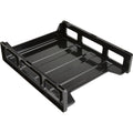 Business Source Front-Load Stackable Letter Tray, Black, BSN62884
