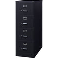 Lorell Fortress Series 26-1/2" Commercial-Grade Vertical File Cabinet, Black, LLR60198