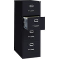 Lorell Fortress Series 26-1/2" Commercial-Grade Vertical File Cabinet, Black, LLR60198