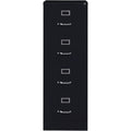 Lorell Fortress Series 26-1/2" Commercial-Grade Vertical File Cabinet, Black, LLR60198