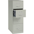 Lorell Fortress Series 26-1/2" Commercial-Grade Vertical File Cabinet, Light Gray, LLR60199