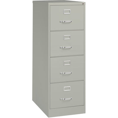 Lorell Fortress Series 26-1/2" Commercial-Grade Vertical File Cabinet, Light Gray, LLR60199