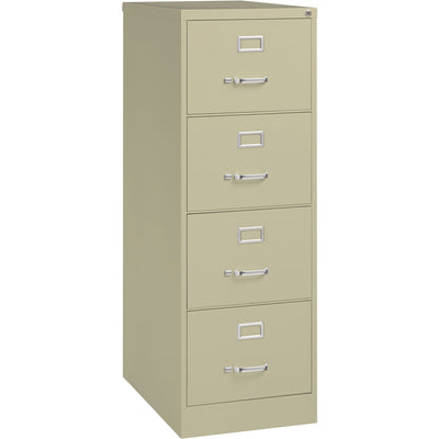 Lorell Fortress Series 26-1/2" Commercial-Grade Vertical File Cabinet, Putty, LLR60197