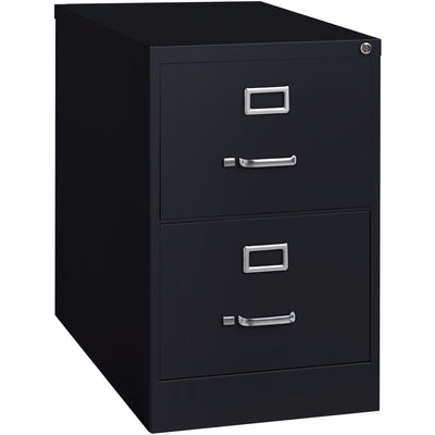 Lorell Fortress Series 26-1/2" Commercial-Grade Vertical File Cabinet, Black, LLR60661
