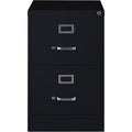 Lorell Fortress Series 26-1/2" Commercial-Grade Vertical File Cabinet, Black, LLR60661