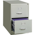 Lorell Fortress Series 26-1/2" Commercial-Grade Vertical File Cabinet, Light Gray, LLR60662
