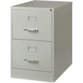 Lorell Fortress Series 26-1/2" Commercial-Grade Vertical File Cabinet, Light Gray, LLR60662