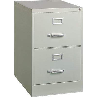 Lorell Fortress Series 26-1/2" Commercial-Grade Vertical File Cabinet, Light Gray, LLR60662