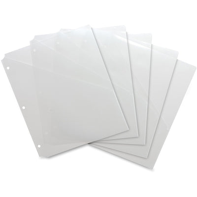 Business Source Poly Binder Pockets, Clear, 8 1/2" Width x 11" Length, 5 / Pack — view 1