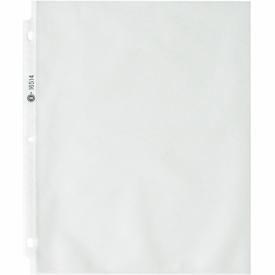 Business Source Nonglare Top-loading Sheet Protectors, 8 1/2" Width x 11" Length, 1 Box — view 1