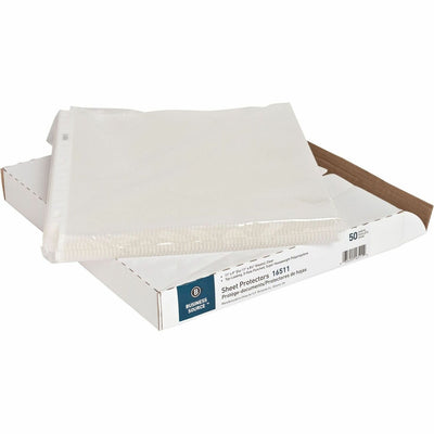 Business Source Sheet Protectors, Clear, 8 1/2" Width x 11" Length, 1 Box — view 1