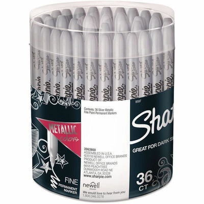 Newell Sharpie Metallic Fine Point Permanent Marker, 36 / Canister, SAN9597