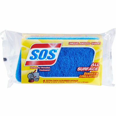 The Clorox S.O.S All-Surface Scrubber Sponge, Blue, CLO91017