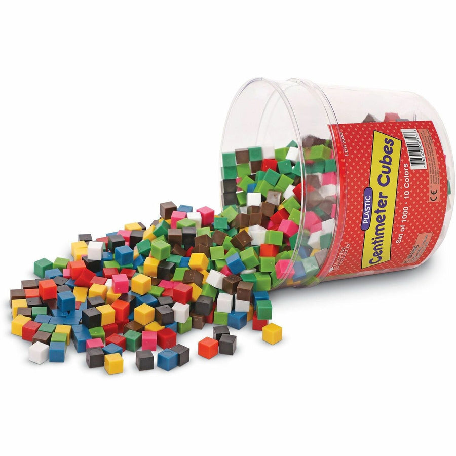 Learning Resources Centimeter Cubes Set, Plastic, 1000, 1000 / Set, LRNLER2089