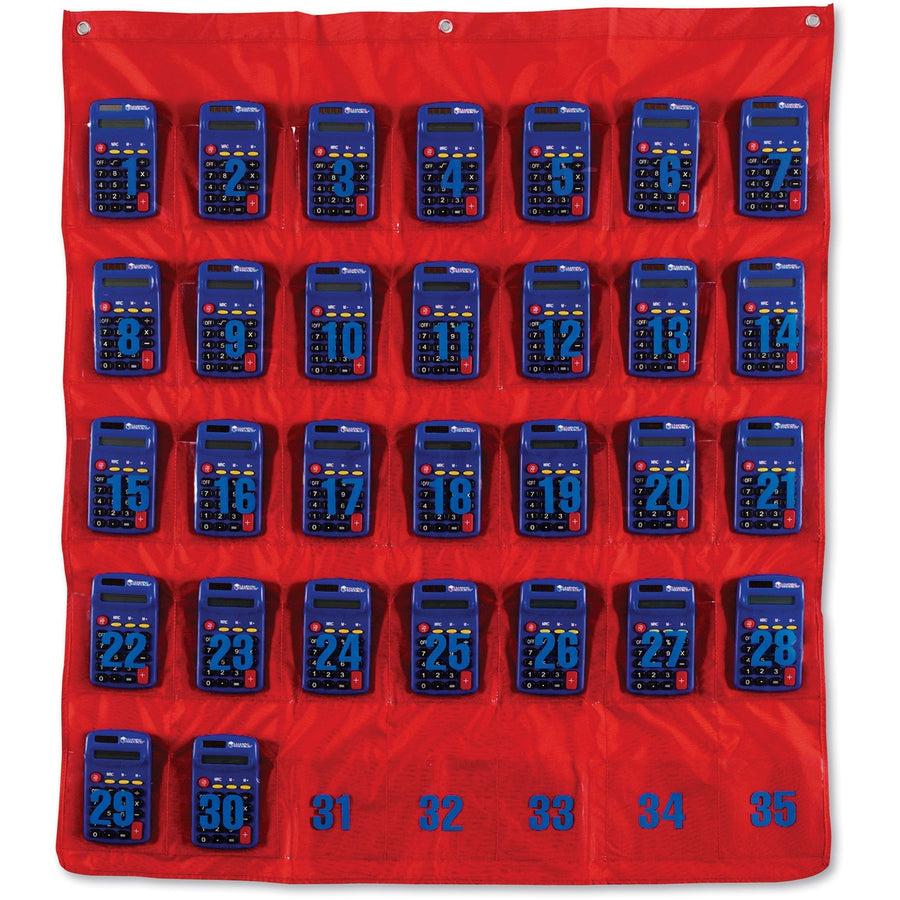 Learning Resources Calculator Storage Pocket Chart, Multi, 12EA/CT — view 1