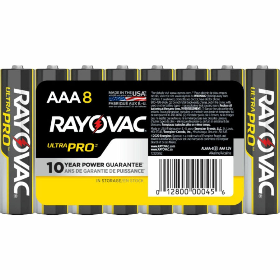 Rayovac Ultra Pro Alkaline AAA Batteries, 8 / Pack, RAYALAAA8J
