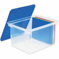 ERA Storex Plastic File Tote Storage Box, Blue, STX61508U01C