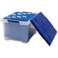 ERA Storex Plastic File Tote Storage Box, Blue, STX61508U01C