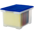 ERA Storex Plastic File Tote Storage Box, Blue, STX61508U01C