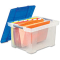 ERA Storex Plastic File Tote Storage Box, Blue, STX61508U01C