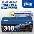 Brother TN310BK Original Laser Toner Cartridge - Black -, BRTTN310BK