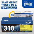 Brother TN310Y Original Laser Toner Cartridge - Yellow -, BRTTN310Y